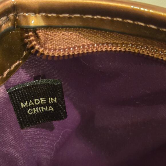 Coach Madison Demi Copper Patent Leather Small Pleated Bag Excellent Condition - Picture 10 of 16